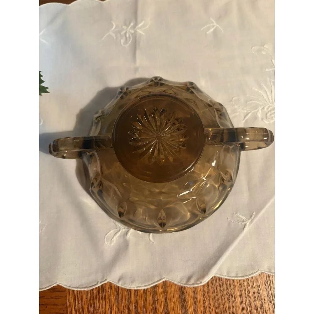 Vintage Anchor Hocking Smoked Glass Bon Bon Dish- MCM Decor